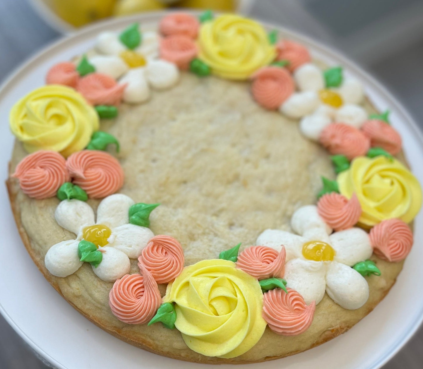 Fresh Lemon Sugar Cookie Cake
