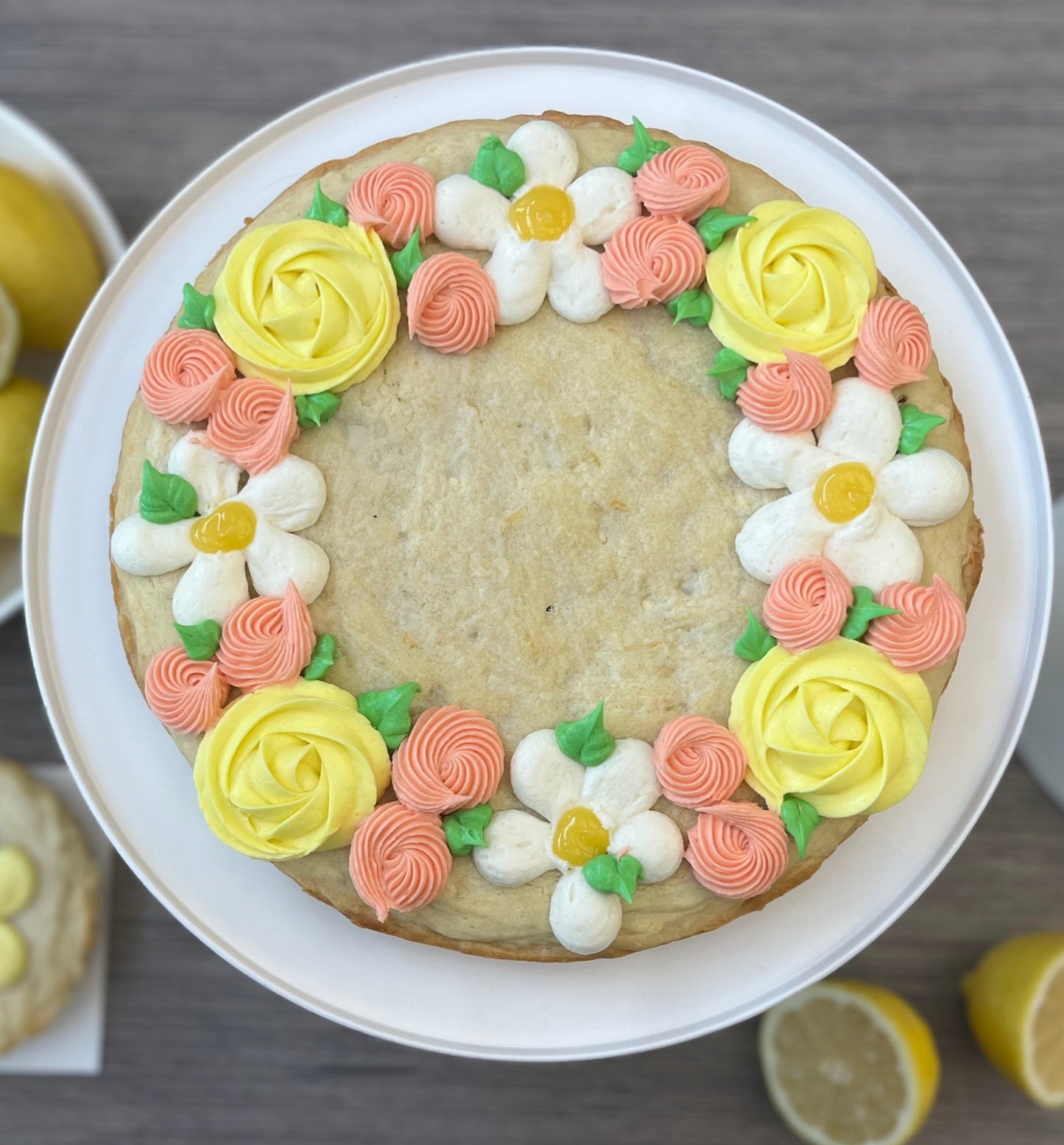 Fresh Lemon Sugar Cookie Cake