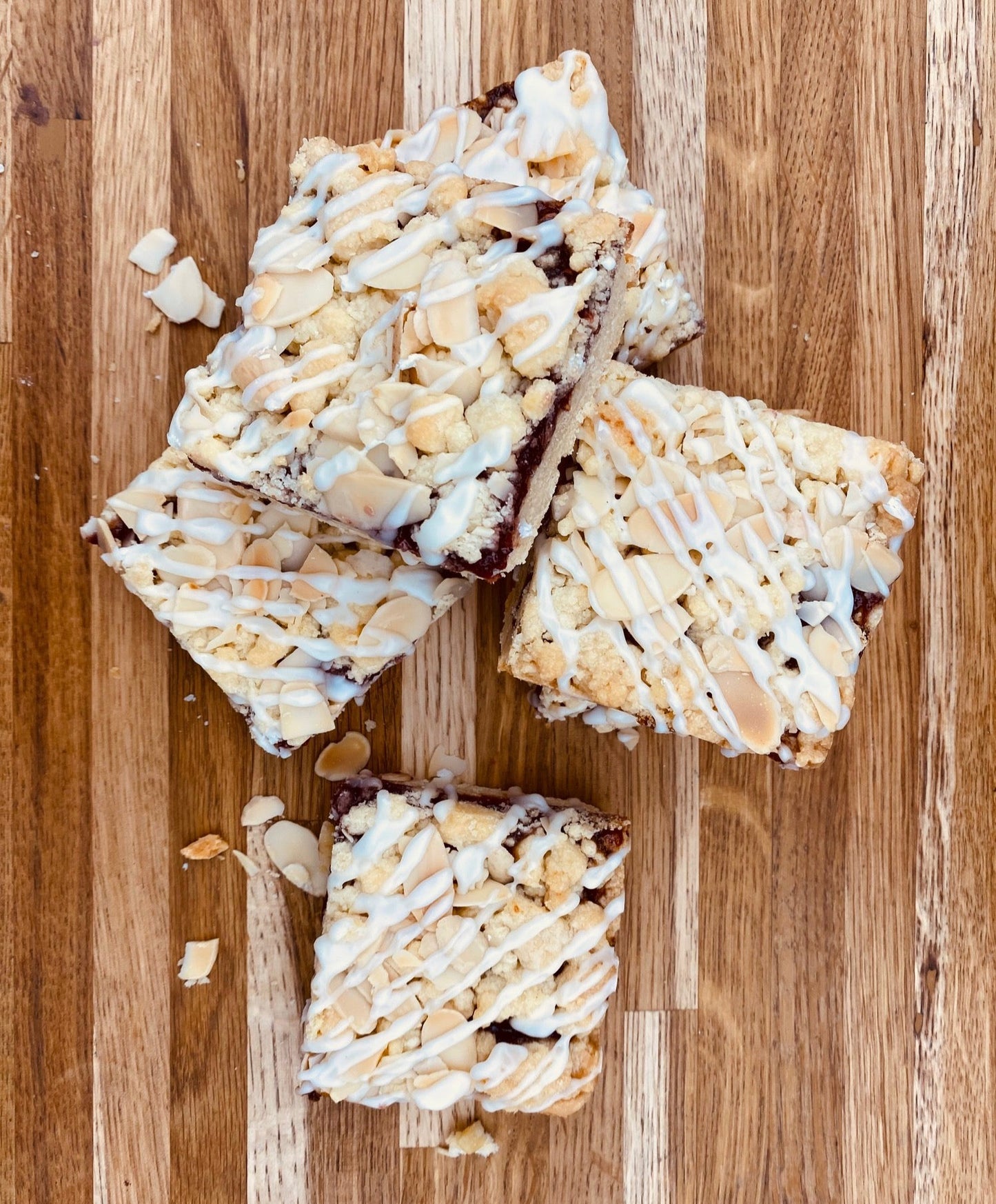 Raspberry Almond Shortbread Bar