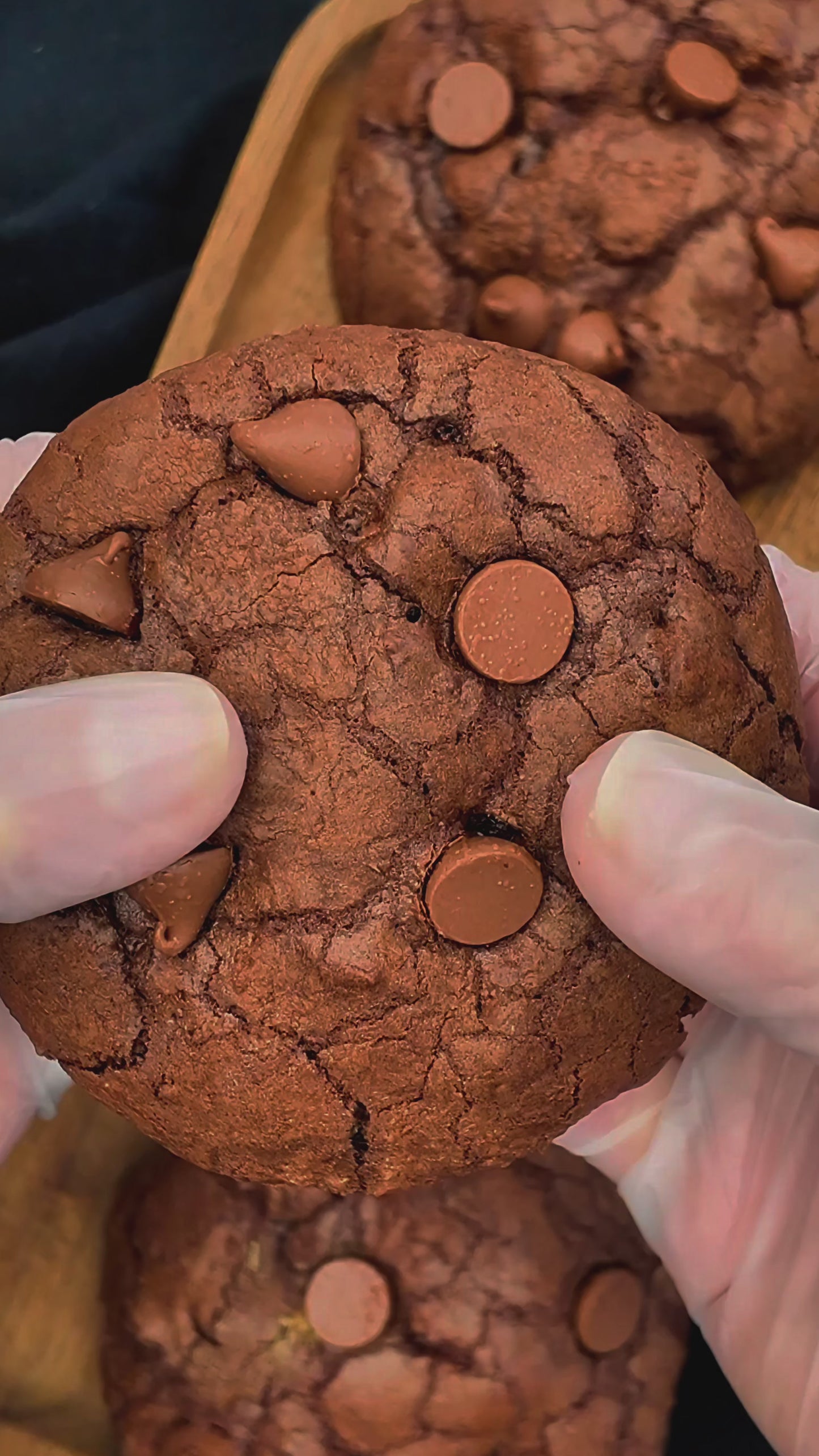 Pistachio Stuffed Chocolate Cookies