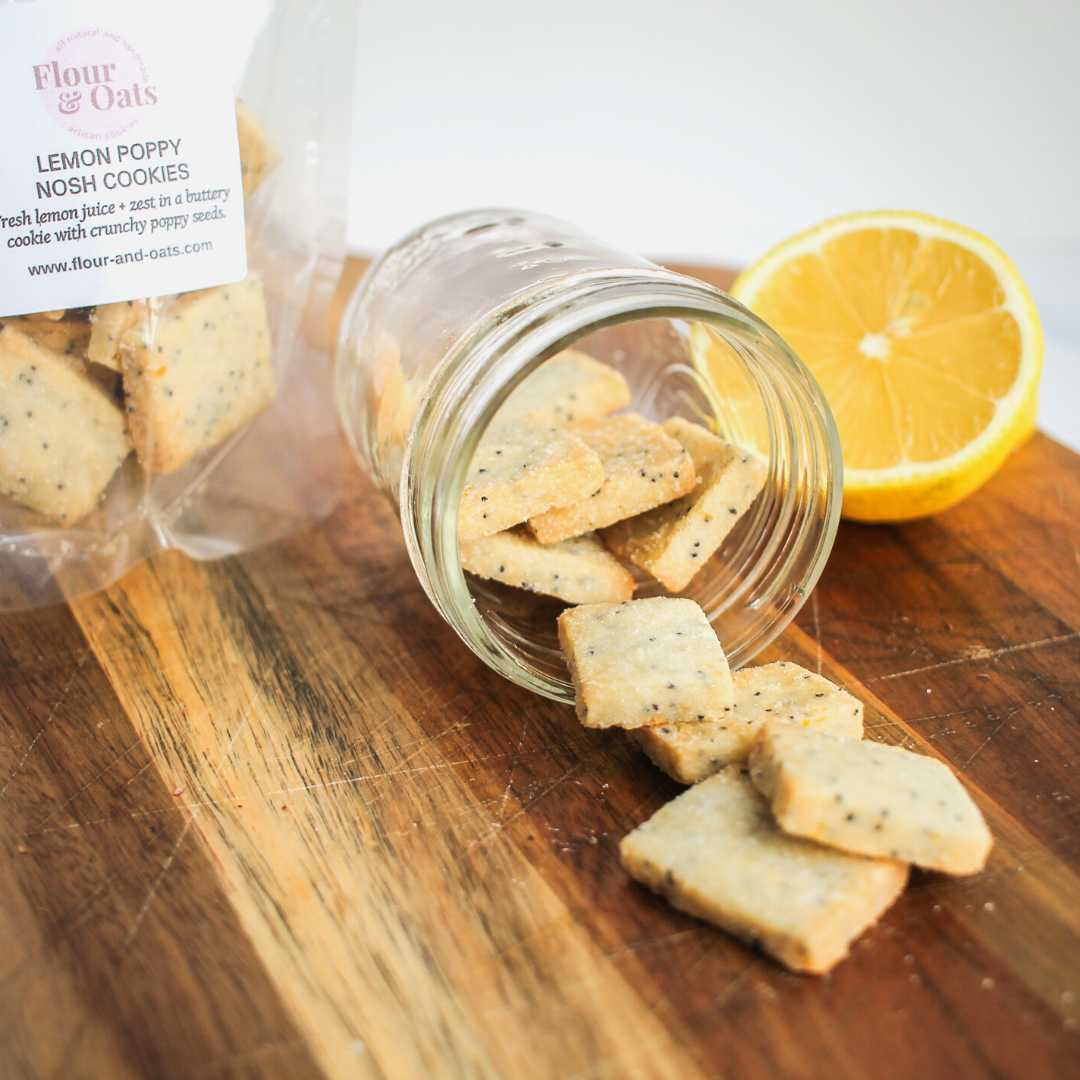 Lemon Poppy Shortbread Nosh Cookies