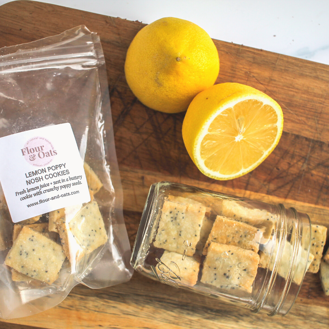 Lemon Poppy Shortbread Nosh Cookies
